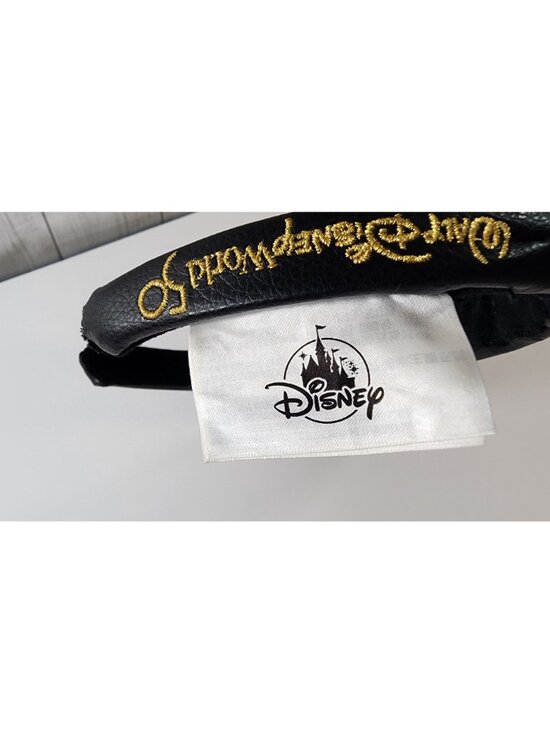 DISNEY PARKS EARS 50TH ANNIVERSARY SPECIAL EDITION LUXE FAUX LEATHER GOLD SEQUIN main image 7